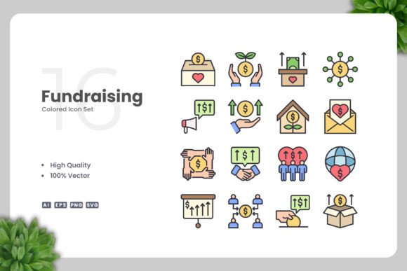 Fundraising Colored Graphics