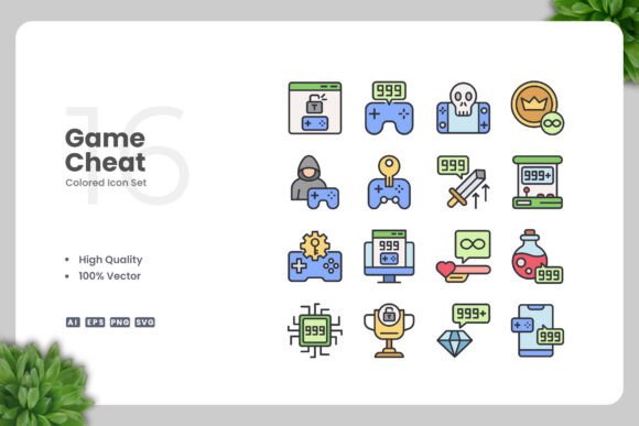 Game Cheat Colored Icons