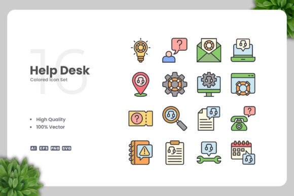 Help Desk Colored Graphics for Crafters