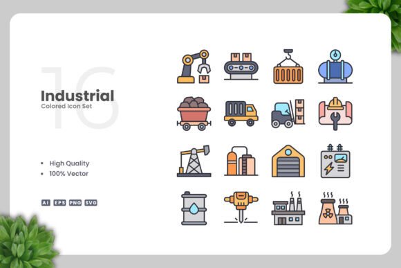 Industrial Colored Icons
