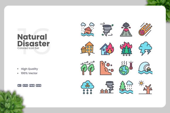 Natural Disaster Colored Graphics