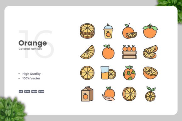 Orange Colored Graphics for Crafting