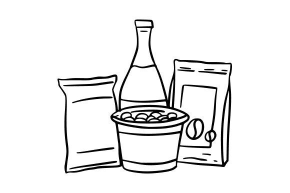 Packaged Food Sketch Graphics