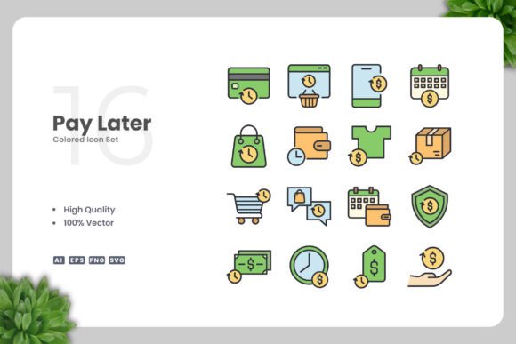Pay Later Colored Icons: A Graphic Designer’s Take