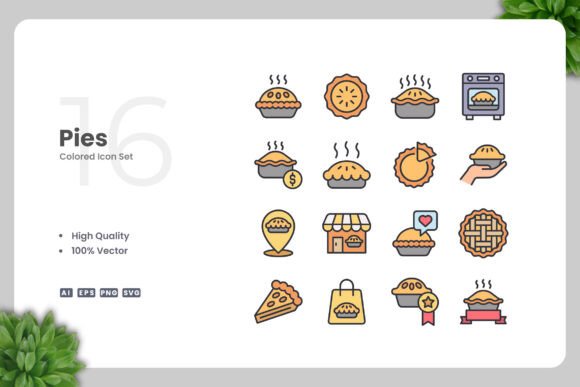 Pies Colored Graphics