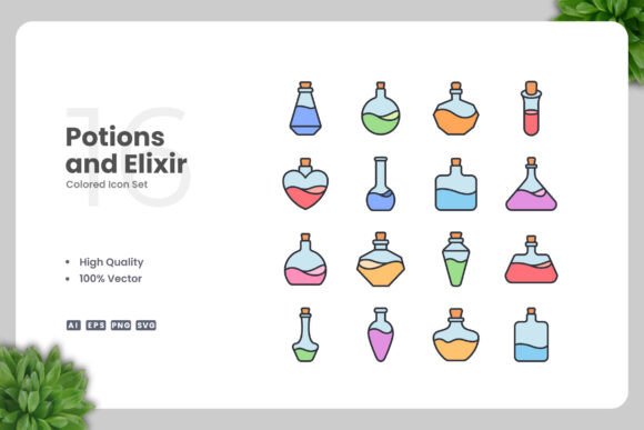 Potions and Elixir Colored Icons