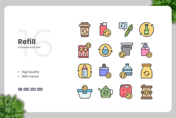 Refill Colored Icons: A Graphic Designer’s Take